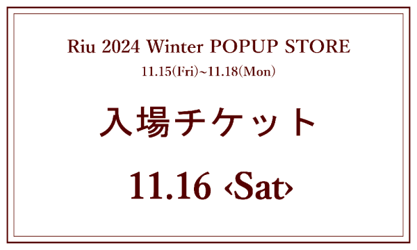 11月16日(土)入場チケット in東京イベント