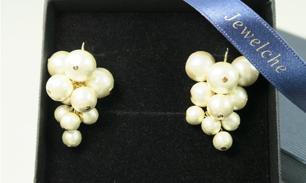 プレゼントに最適！コットンパールで作る　ボリュームピアス・イヤリング講座