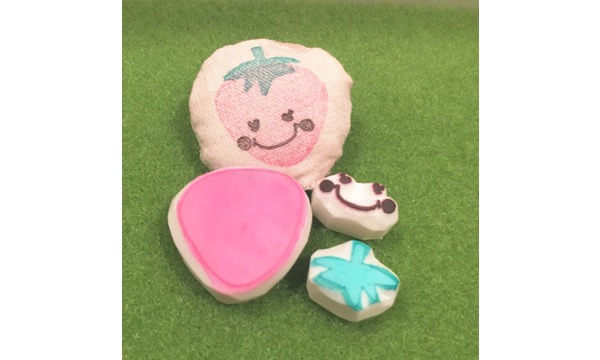 いちごはんこで作るぽっこりブローチ講座