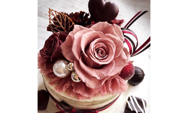 プリザーブドフラワーで作るショコラケーキクラフト講座